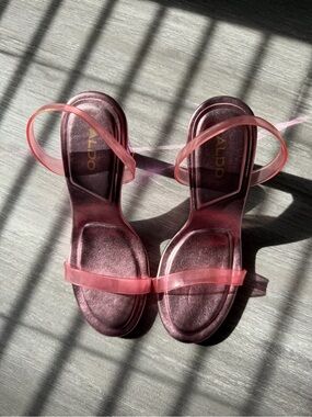 ALDO x Barbie Pink Jelly Strap Heels